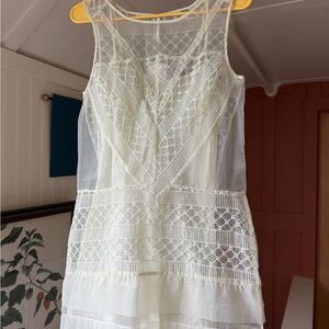Free People Light Green Lace Dress